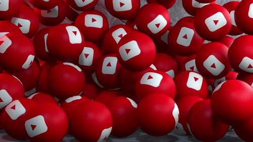 Round Animated Youtube Logos 4K