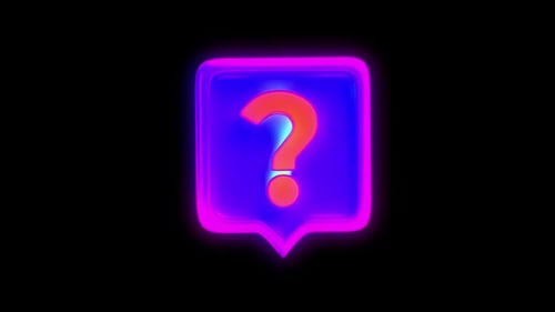 Question Mark Psychedelic 3D Animation