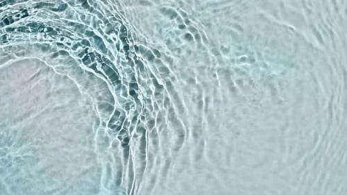 Water Surface Texture Top View Water Waves Blue Colored Sun and Shadows Pure Blue Water with