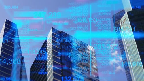 Geschäftsanalysen und globale Geschäftskonzeptdiagramme von Wirtschaftswachstum, Gewinnen und Big Data auf der