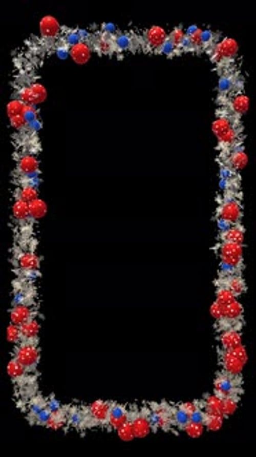 Vertical Video Festive Christmas Frame Animation