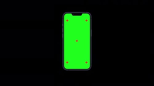 Creative animated smartphone mockup on transparent background. Alpha channel.