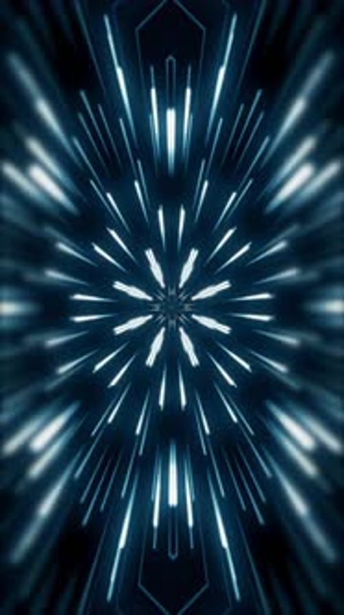 Abstract Neon Light Tunnel Effect for Vertical Content
