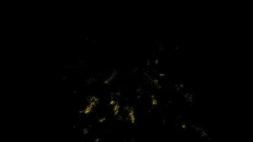 Fluid Yellow Particles Dispersing Transition