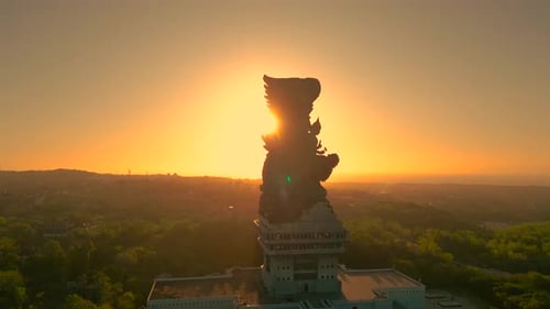 Amazing Sunset of Garuda Wisnu Kencana GWK Culture Park in South Kuta Bali Indonesia