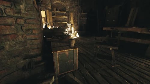 Shadows and Light in an Abandoned Workshop Full of Rustic Charm