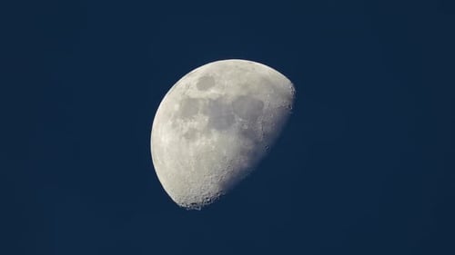 Detailed Close Up of Gibbous Moon