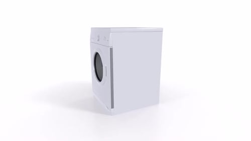 Washing Machine 3d object rotating loop