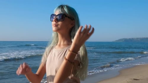 Girl with Wristband on Sea