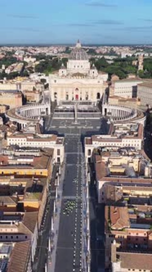 Vatican Skyline At Rome In Lazio Italy.