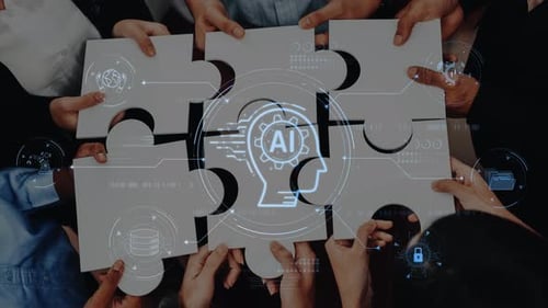 Collaborative Problem Solving Using Artificial Intelligence in Business Settings with Puzzle Pieces