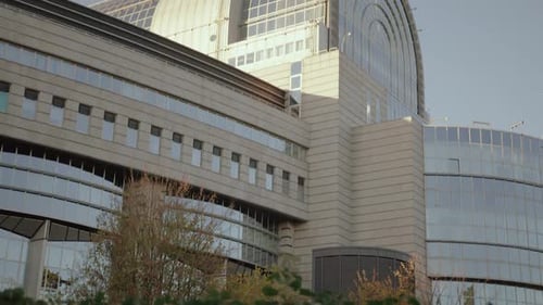 European parliament building in Brussels, België. Building of parliament in Bruxelles, Belgium. Belg