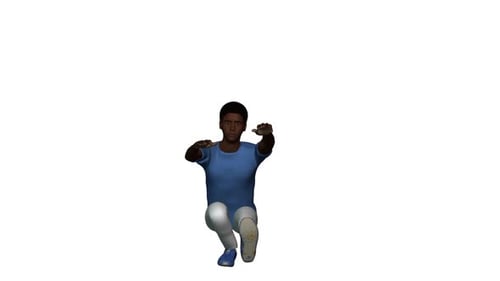 3D Animated Male Character Walking Loop