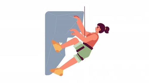 Rock Climbing Cartoon Animation