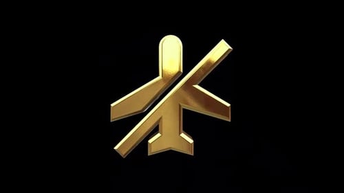 Airplanemode Inactive Goldenes Symbol