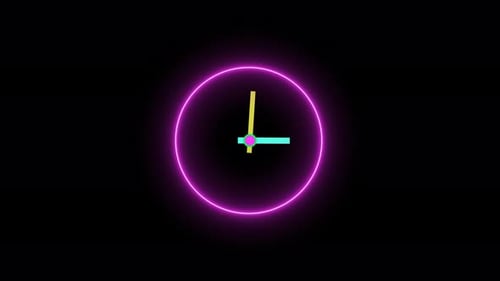 Horloge murale analogique. Animation d'horloge de 12 heures.