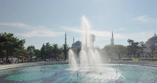 Der Tanzbrunnen von Sultanahmet, Istanbul, Türkei