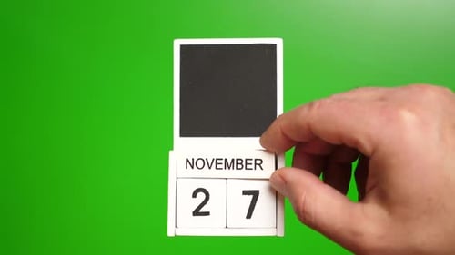 Adjusting Wooden Block Calendar to November 27
