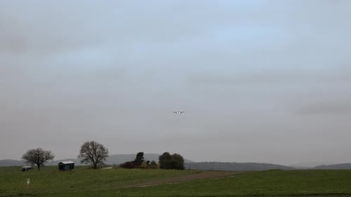 Passenger Plane is Landing