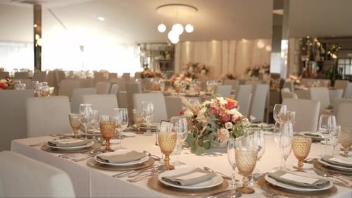 Elegant Wedding Reception Table Setting and Decor
