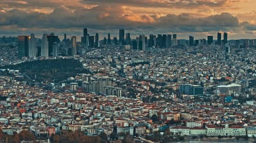 4 K Aerial Views Of Istanbul City, Turkey