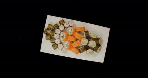 Sushi Nigiri Salmon Japanese Food Japan Gourmet Raw Fish and Rice