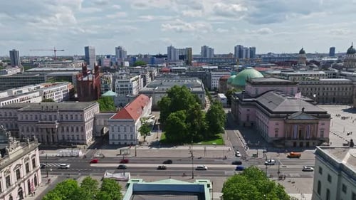Aerial view of mitte district in Berlin , Germany