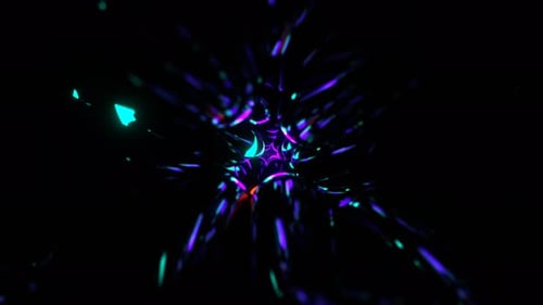 Turquoise Purple And Orange Abstract Fantasy Portal Beyond Perception Background Vj Loop In 4K