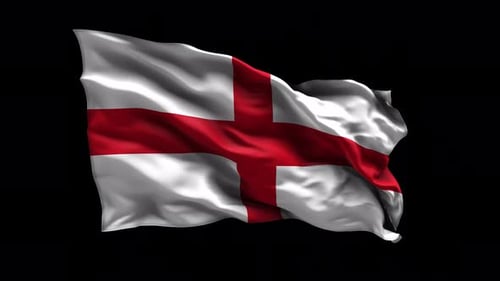 Realistic Waving England Flag Animation