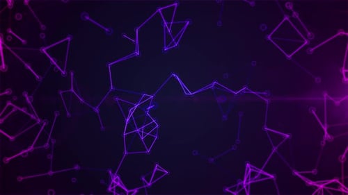 Purple Abstract geometric background. The concept of science, technology, business, space