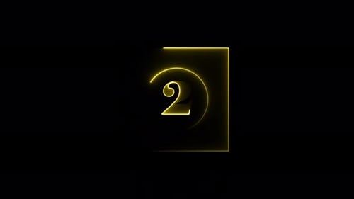 Glowing digital countdown 0 to 10 percent complete with technology concept