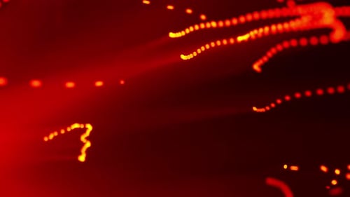 Dynamic Red Light Dots Moving Quickly