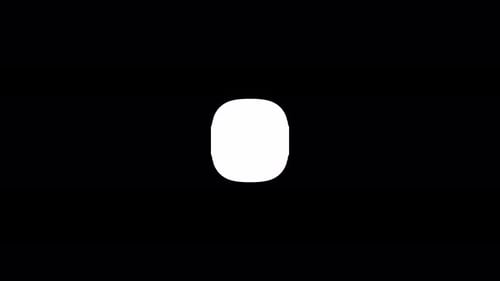 Glamour Collection: Luma matte transition of expansion of a square with round edges in middle