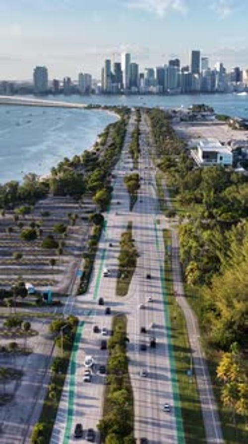 Miami Skyline At Miami In Florida United States.