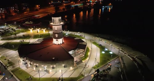 lighthouse at night