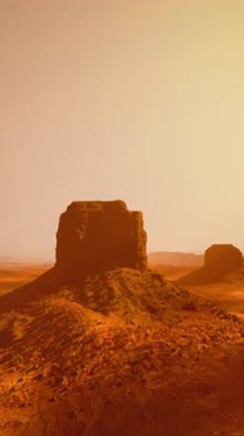 Rocky Outcropping in Desert
