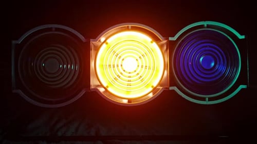 Blinkende RGB-Leuchten aus nächster Nähe