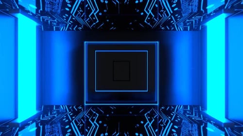 Blue Fast Strobe Chip Corridor Background Vj Loop In 4K