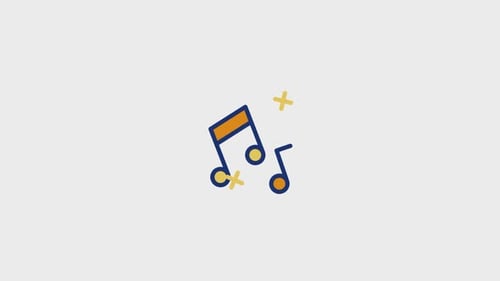 Animated Musical Notes Icon Reveal