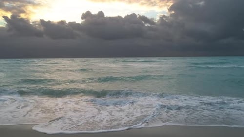 Beautiful Ocean Sky And Waves Sea Beach Shore Waterfront Colorful Inspirational Illumination