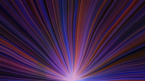 Blue and Yellow Beam Waves Background Loop Animation in 4K