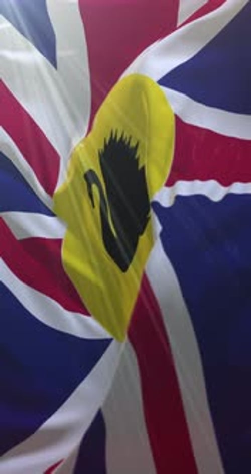Waving United Kingdom Flag with Emblem Reveal