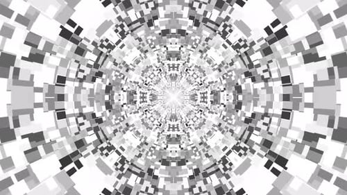 Symmetrical Bright Mosaic Pattern Background Loop