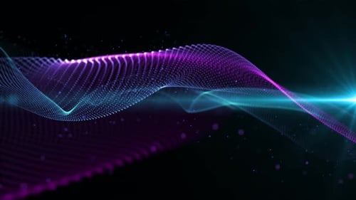 Blue smooth futuristic abstract waving shape evolving in a seamless loop