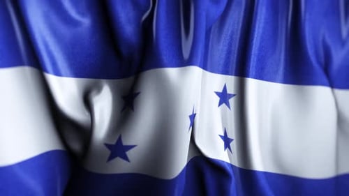 Realistic Honduras Flag Waving Loopable Animation