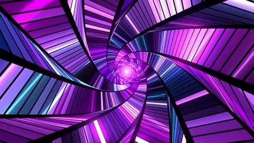 Blue Purple Neon Tunnel