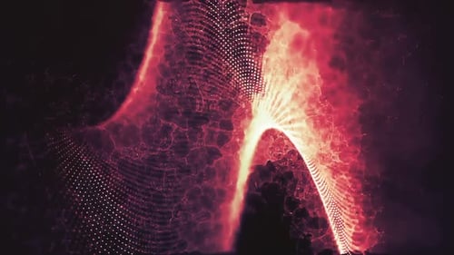 Yellow Glittering Particles Motion Loop