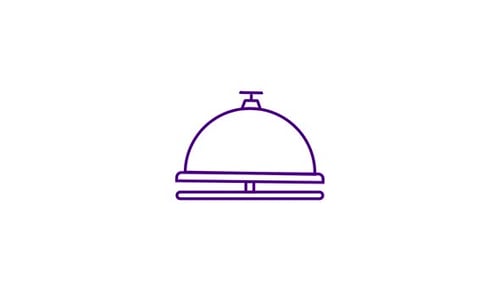 Animated Outline Ringing Service Bell Icon