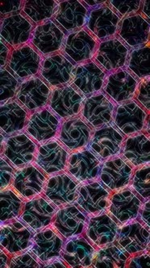 Abstract Geometric Glowing Hexagon Background