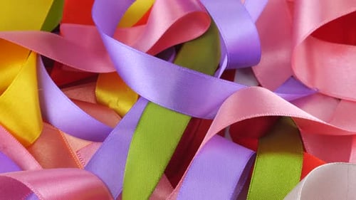 Colorful Ribbons Abstract Close-Up